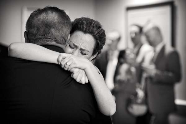 Emotional photo of the bride with her father  by top Atlanta-based wedding photographer Scott Hopkins Photography